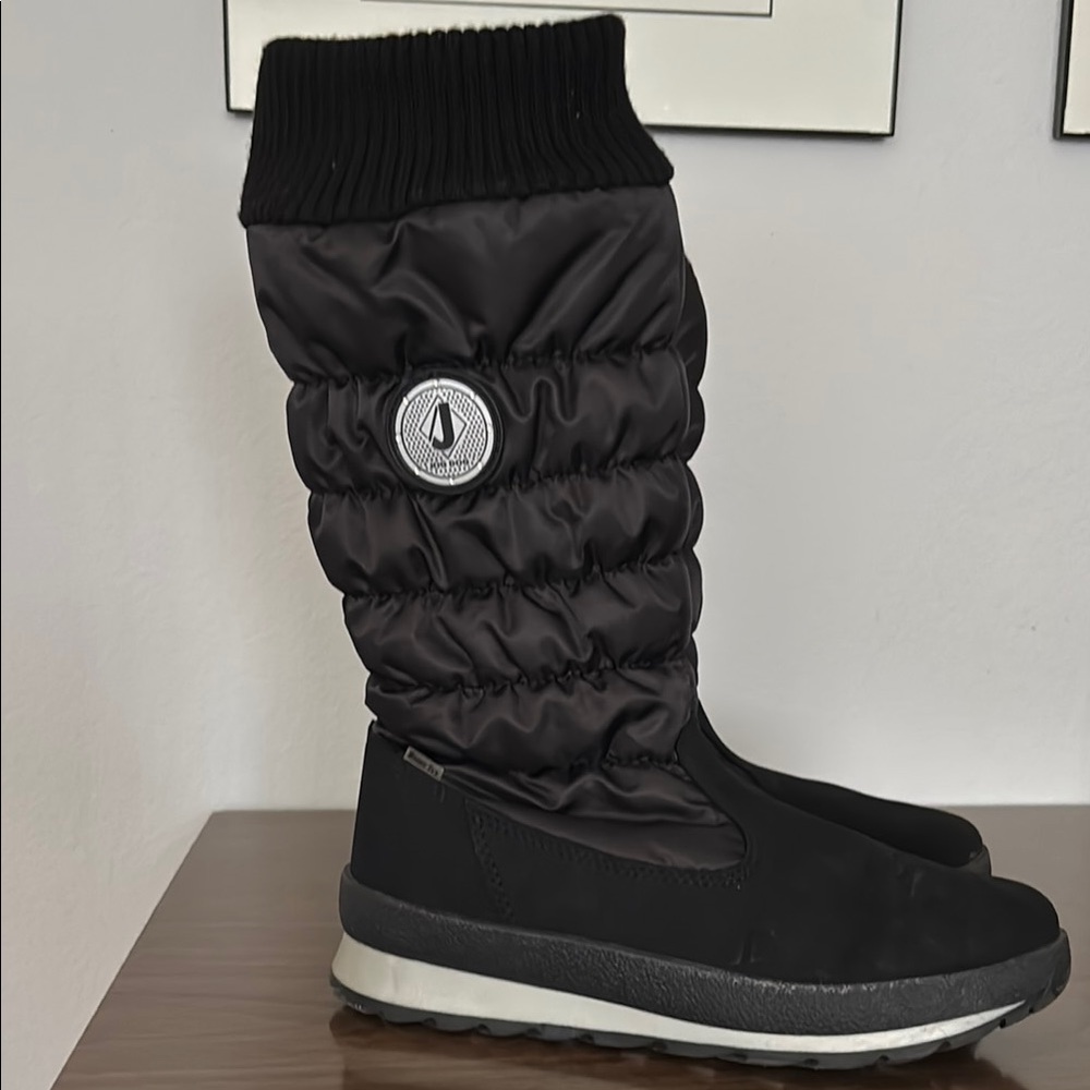 Jog Dog St Anton Waterproof Quilted Nylon Suede Italian Boots Sz 7